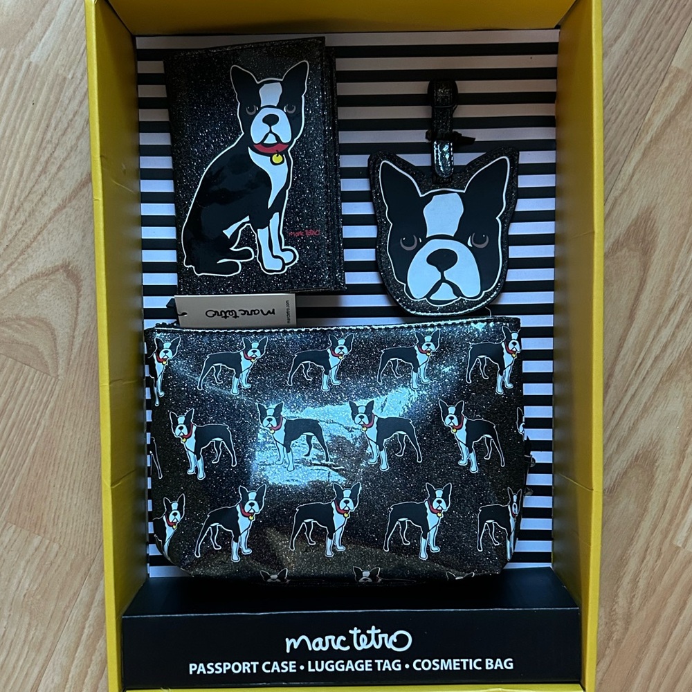 Marc Tetro Boston Terrier Travel Set